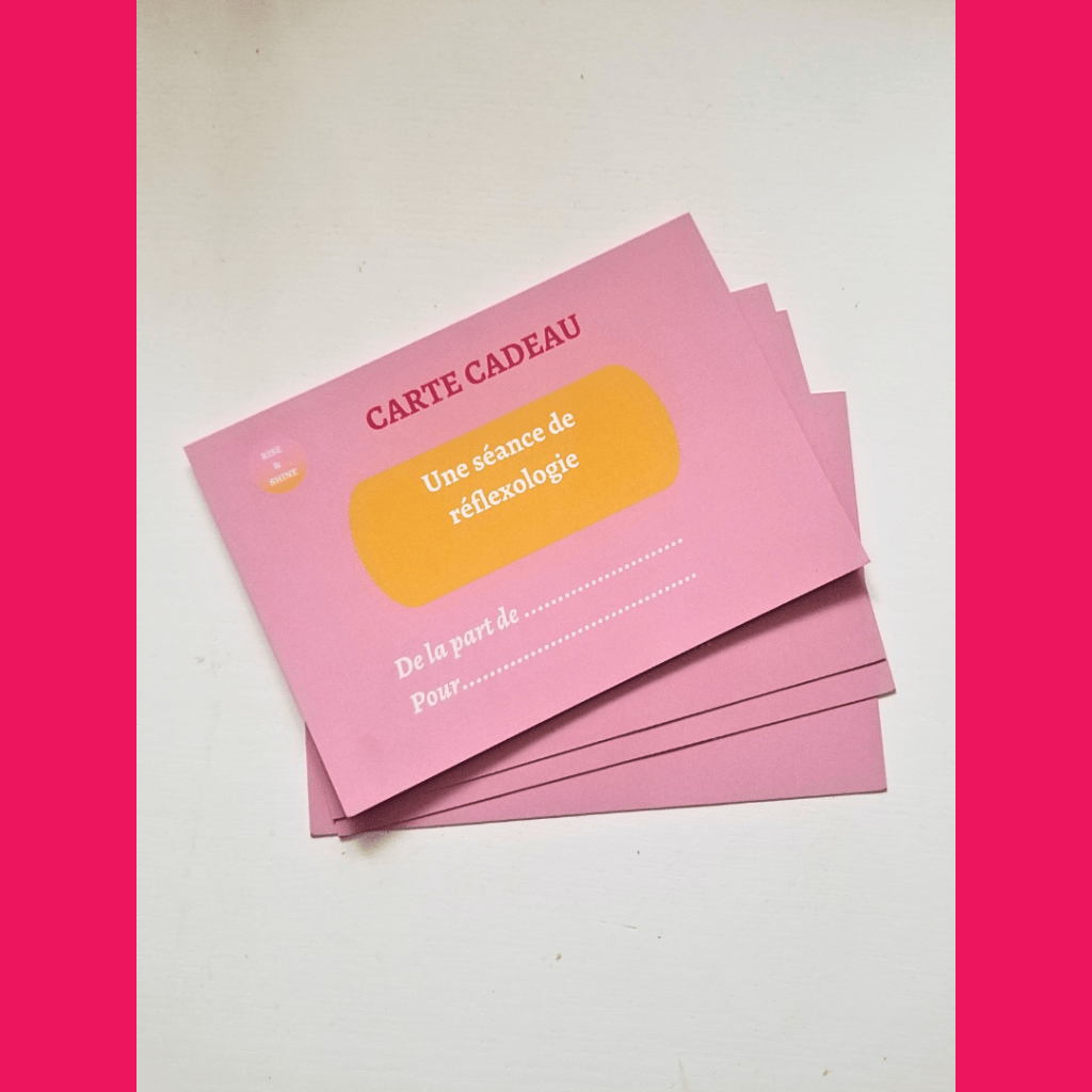Carte cadeau pour une séance de réflexologie, vous méritez une pause bien-être